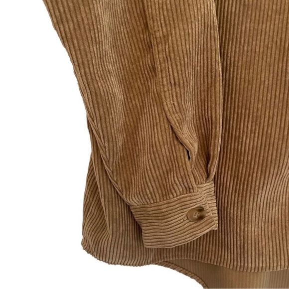 LIVE 4 Truth Tan Corduroy Button Down Long Sleeve Size Large Chest Pocket Casual - Picture 7 of 7